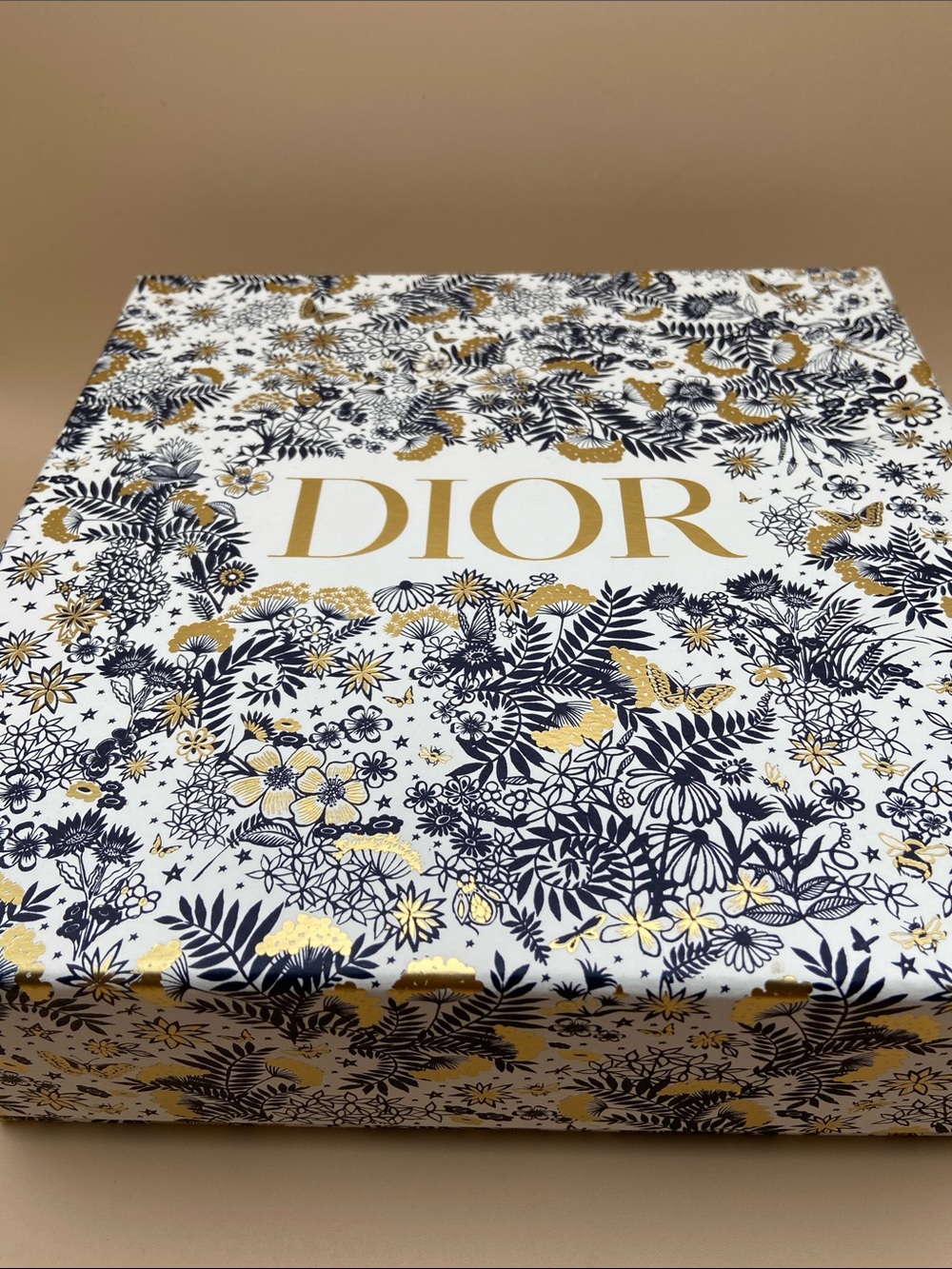 Dior Atelier White, Navy & Gold 2021 Holiday Empty Gift Box